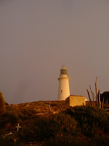 Lighthouse and grave